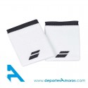 Muñequeras Babolat LOGO Blancas-Negras