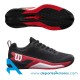 Zapatillas Wilson RUSH PRO 4.5 CLAY Negro-Rojo