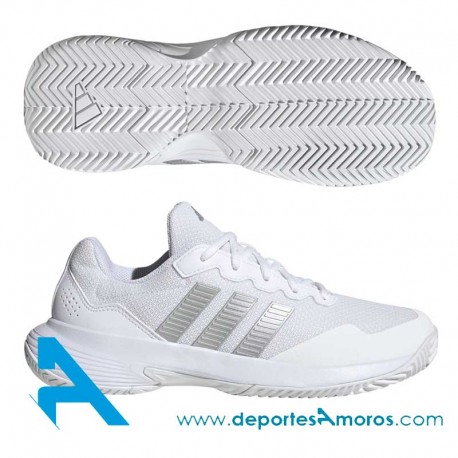 Zapatillas Adidas GAMECOURT 2 W Blanco-Plata