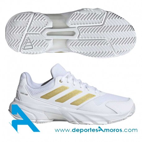 Zapatillas Adidas COURTJAM CONTROL 3 W CLAY Blanco-Oro