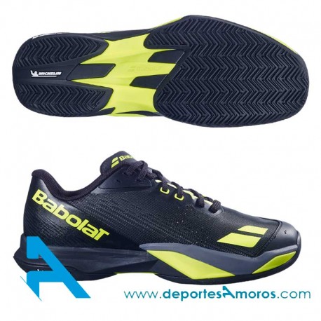 Zapatillas Babolat JET MATCH 4 Clay Negro-Amarillo