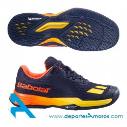 Zapatillas Babolat JET MATCH CLAY JR Negro-Amarillo